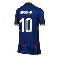 Dres Holandsko Memphis Depay #10 Preč pre Ženy ME 2024 Krátky Rukáv